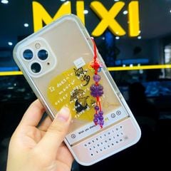 Dây Treo Điện Thoại Cỏ 4 Lá Thạch Anh Tím 1.5 cm