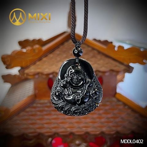 Mặt Dây Phật Di Lặc Núi Lửa Obsidian