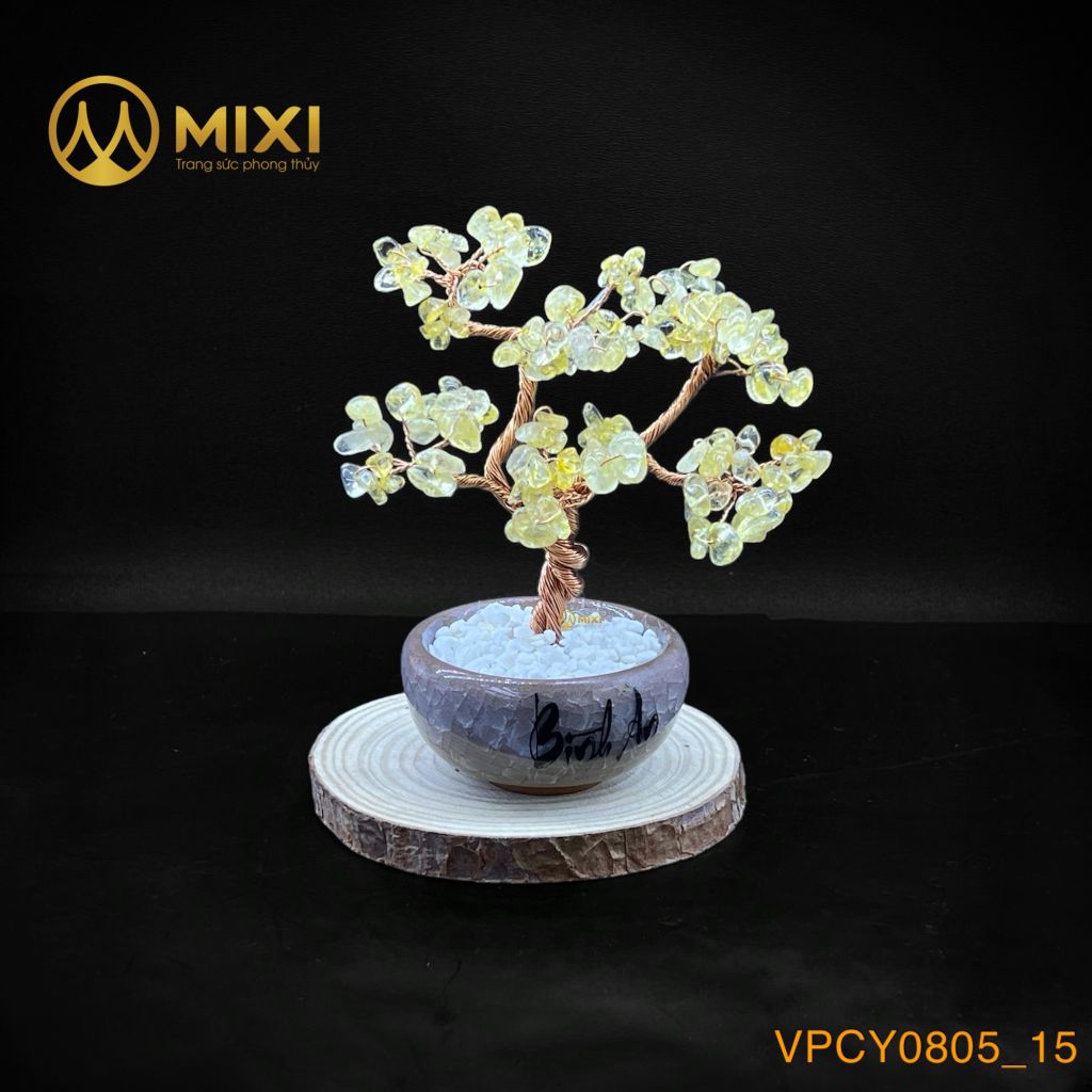 Cây Tài Lộc Thạch Anh Vàng Mini