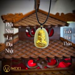 PBM Như Lai Đại Nhật Ngọc Bích Nephrite Mạ Vàng