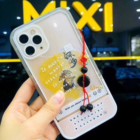 Dây Treo Điện Thoại Đồng Điếu Thạch Anh Đen 1.5