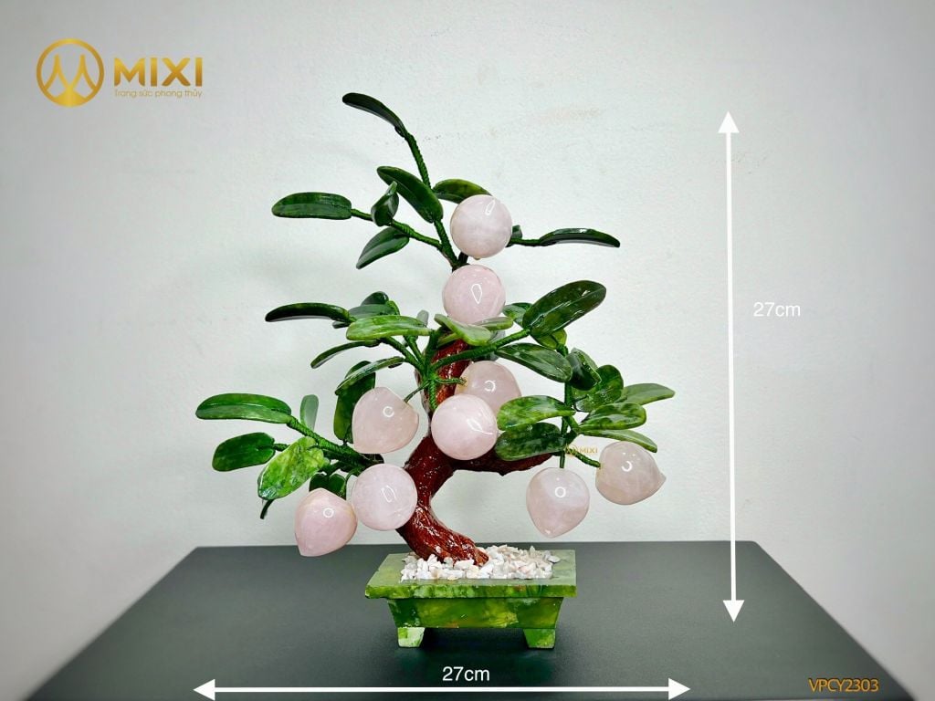 Cây Đào Thạch Anh Hồng