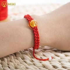 Vòng Tay Chỉ Đỏ Mix Hạt Đá Thạch Anh Vàng 1A