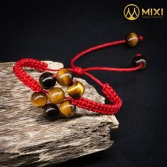 VT Mắt Hổ Nâu 1A_6 Tết Hoa Dây Dù Đỏ