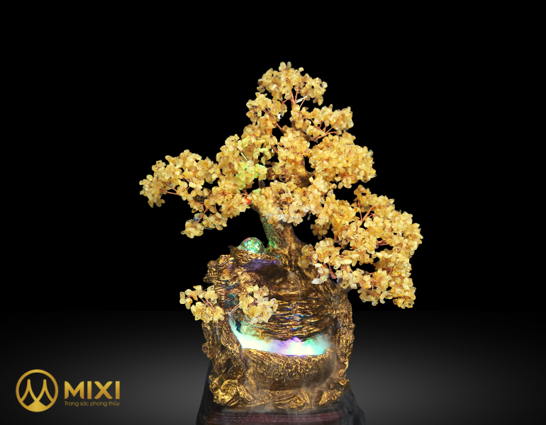 Cây Tài Lộc Phong Thủy Luân Thạch Anh Vàng