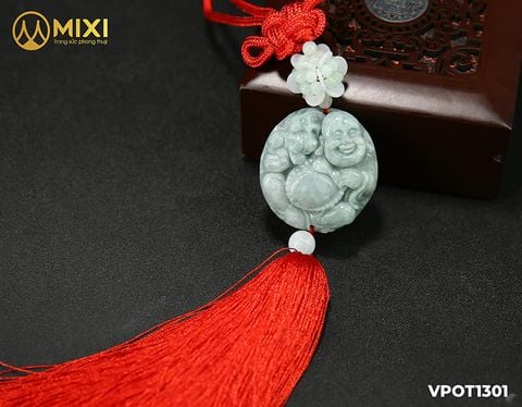 Dây Treo Ô Tô Ngọc Jade Phật Di Lặc