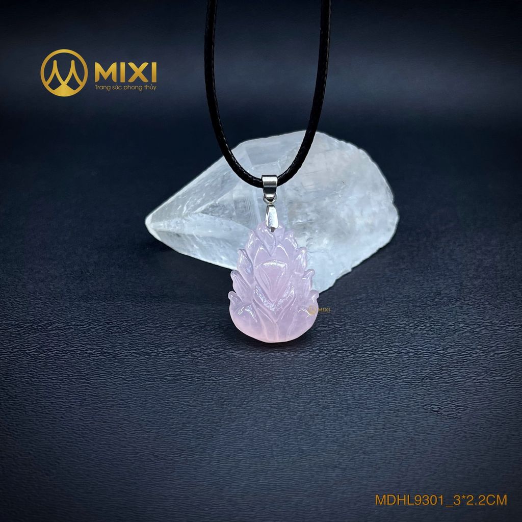 Mặt Dây Hồ Ly Thạch Anh Hồng 2A Chúa