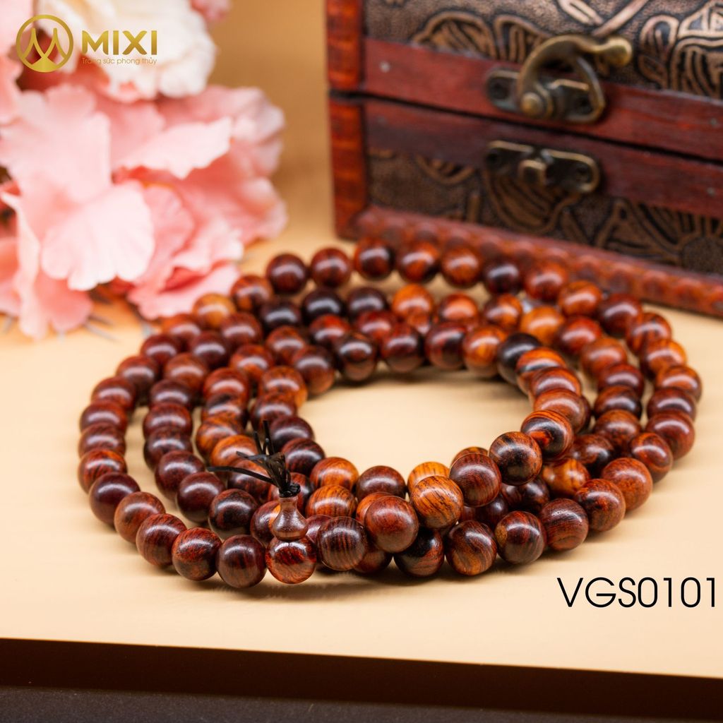Vòng Chuỗi Gỗ Sưa Chuỗi 108 Hạt