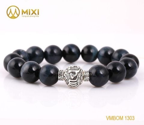 VT Đá Mắt Hổ Xanh Đen 2A_12 Mix Charm Omshanti Bạc 925_12_BOST01