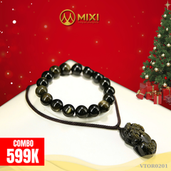 Combo VT  Obsidian Rainbow_12 và MD Tỳ Hưu Obsidian Rainbow_To