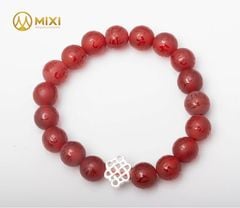VT Mã Não Đỏ Nhám Kinh Phật_10 Mix Charm Cát Tường Bạc 925_BCT02