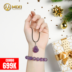 Combo VT Thạch Anh Tím 1A_10 và MD Hồ Ly  Thạch Anh Tím 2A Ôm Hoa_To