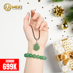 Combo VT Thạch Anh Aventurine 2A_10 và MD Hồ Ly Thạch Anh Xanh 2A_To