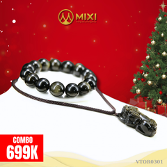 Combo VT Obsidian Rainbow_14 và MD Tỳ Hưu Obsidian Rainbow_To