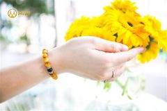 VT Mắt Hổ Vàng Tươi Mix Hạt Đá Núi Lửa