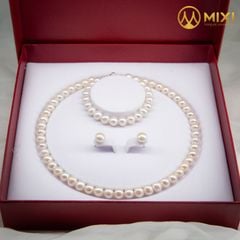 Bộ Trang Sức Ngọc Trai Trắng 3A