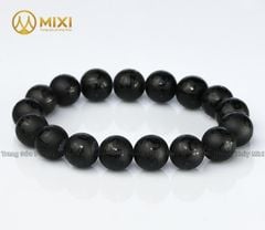 Vòng Tay Đá Núi Lửa Obsidian Khắc Kinh Phật