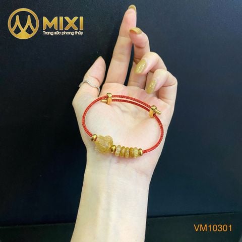 VT Dây Cáp Hồ Ly Thạch anh Tóc Vàng 3A Ôm Hoa Mix Ngũ Điếu