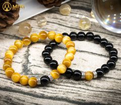 VT Núi Lửa Mix Hạt Đá Mắt Hổ Vàng Tươi