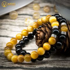 VT Mắt Hổ Vàng Tươi Mix Hạt Đá Núi Lửa