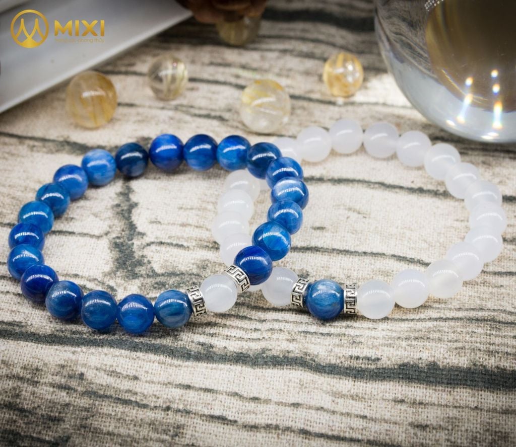 VT Mã Não Trắng Mix Hạt Đá Kyanite