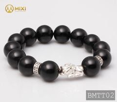 VT Đá Núi Lửa Obsidian_14 Mix Charm Tỳ Hưu Bạc 999_18_BTH01