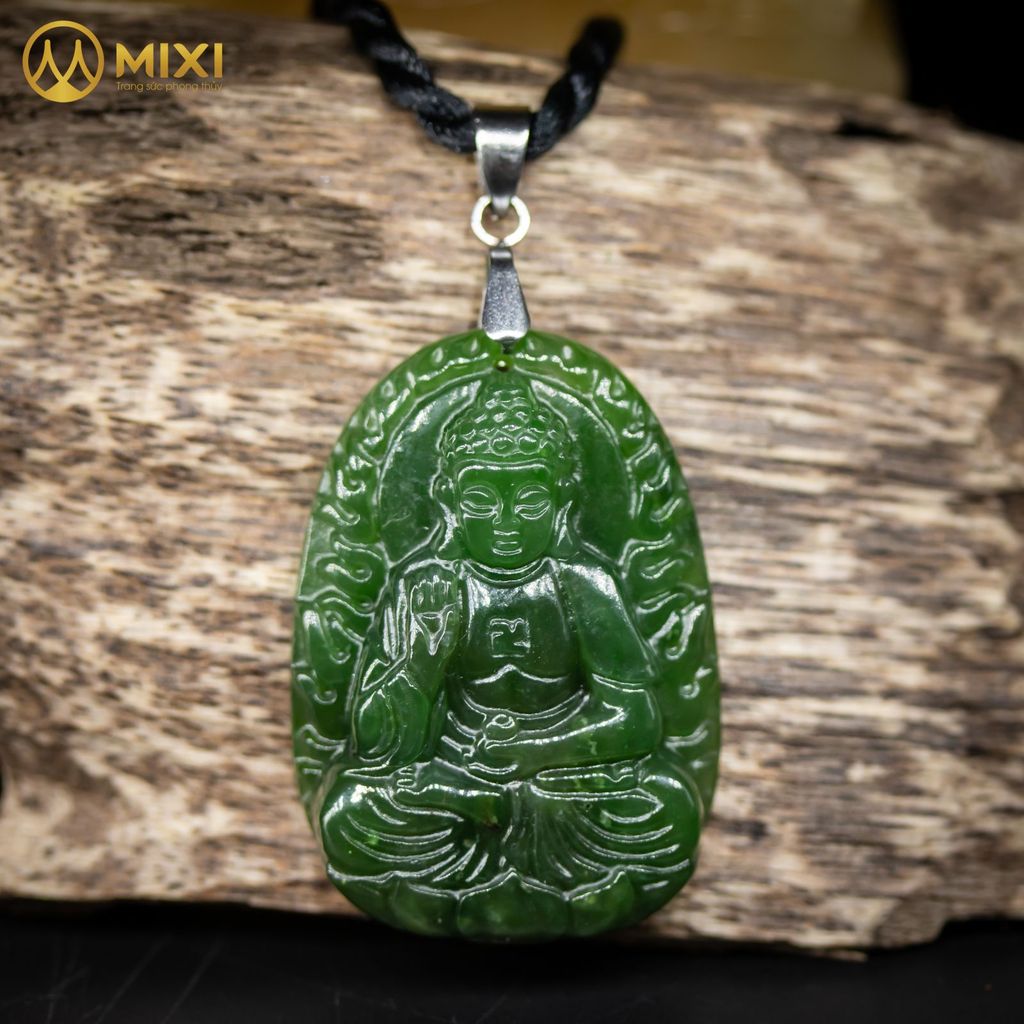 PBM A Di Đà Ngọc Bích Nephrite 2A