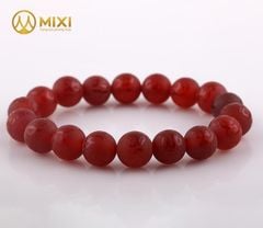 Vòng Tay Mã Não Đỏ Nhám Kinh Phật