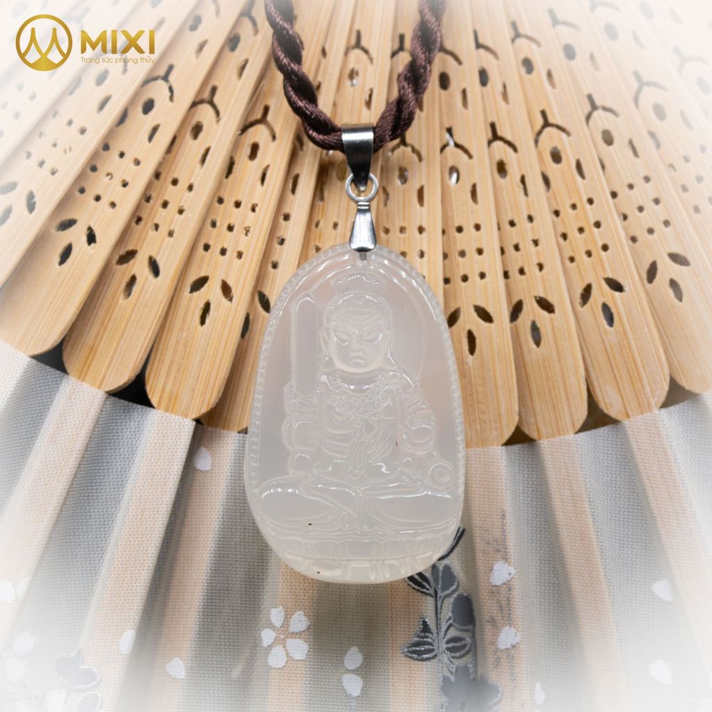 PBM Bất Động Minh Vương Mã Não Trắng