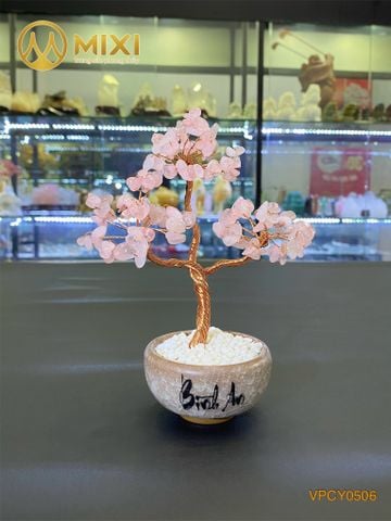 Cây Tài Lộc Thạch Anh Hồng Mini