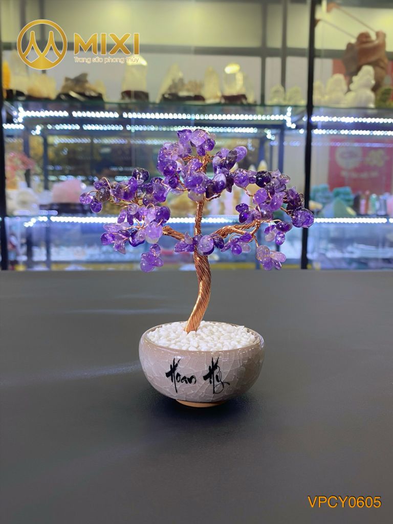 Cây Tài Lộc Thạch Anh Tím Mini