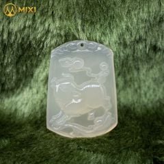 Mặt Dây Con Giáp Mã Não Trắng