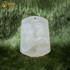 Mặt Dây Con Giáp Mã Não Trắng