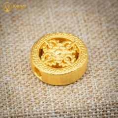 Charm Bánh Xe Pháp Luân Vàng 24k
