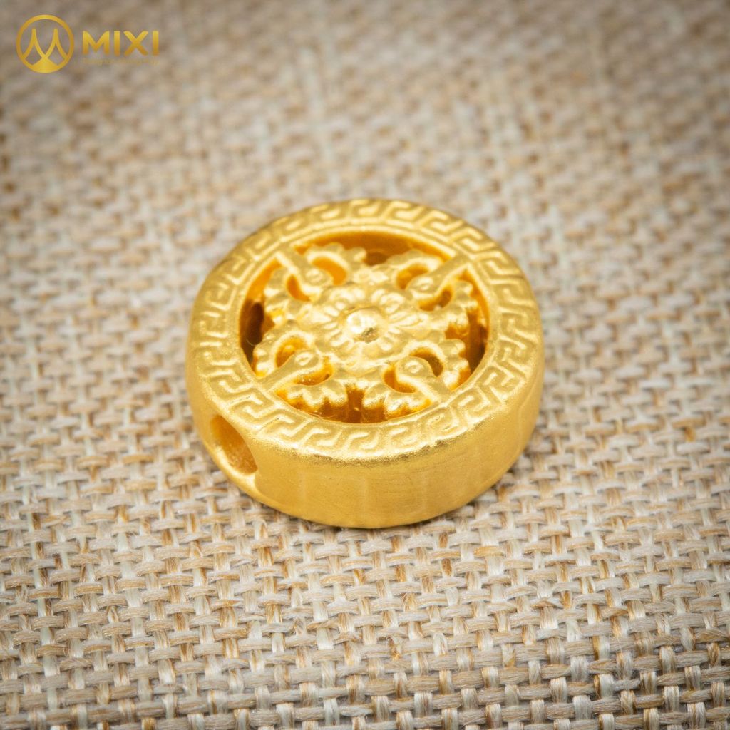 Charm Bánh Xe Pháp Luân Vàng 24k