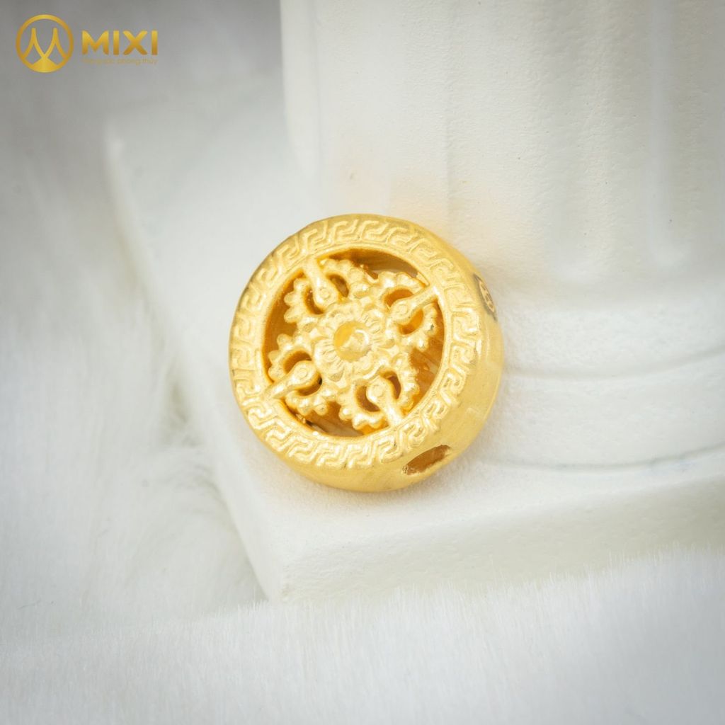 Charm Bánh Xe Pháp Luân Vàng 24k