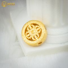 Charm Bánh Xe Pháp Luân Vàng 24k