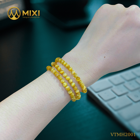 Chuỗi 3 Vòng Đá Mắt Hổ Vàng Tươi 2A