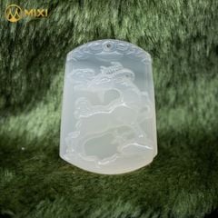 Mặt Dây Con Giáp Mã Não Trắng