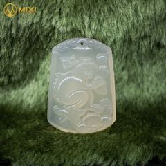 Mặt Dây Con Giáp Mã Não Trắng