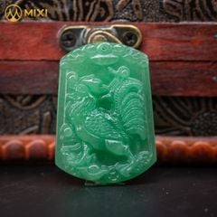 Mặt Dây Con Giáp Thạch Anh Xanh