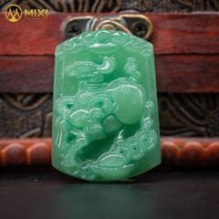 Mặt Dây Con Giáp Thạch Anh Xanh