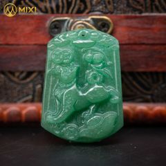 Mặt Dây Con Giáp Thạch Anh Xanh