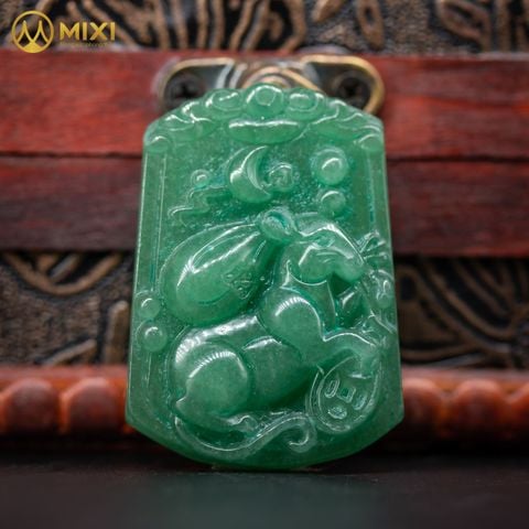 Mặt Dây Con Giáp Thạch Anh Xanh