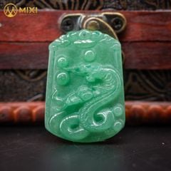 Mặt Dây Con Giáp Thạch Anh Xanh