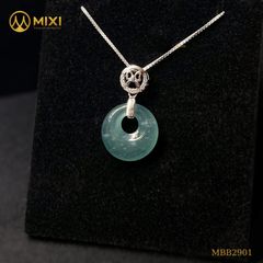 Đồng Điếu Lam Ngọc Móc Nơ Bạc Sủi Đá