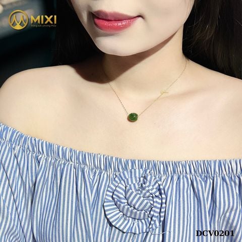 Dây Chuyền Vàng 18K Ngọc Bích Nephrite Lu Thống
