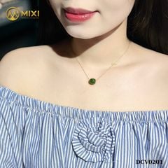 Dây Chuyền Vàng 18K Ngọc Bích Nephrite Lu Thống