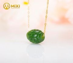 Dây Chuyền Vàng 18K Ngọc Bích Nephrite Lu Thống