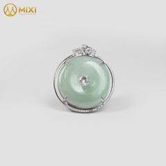 Đồng Điếu Ngọc Cẩm Thạch 2A Bọc Bạc